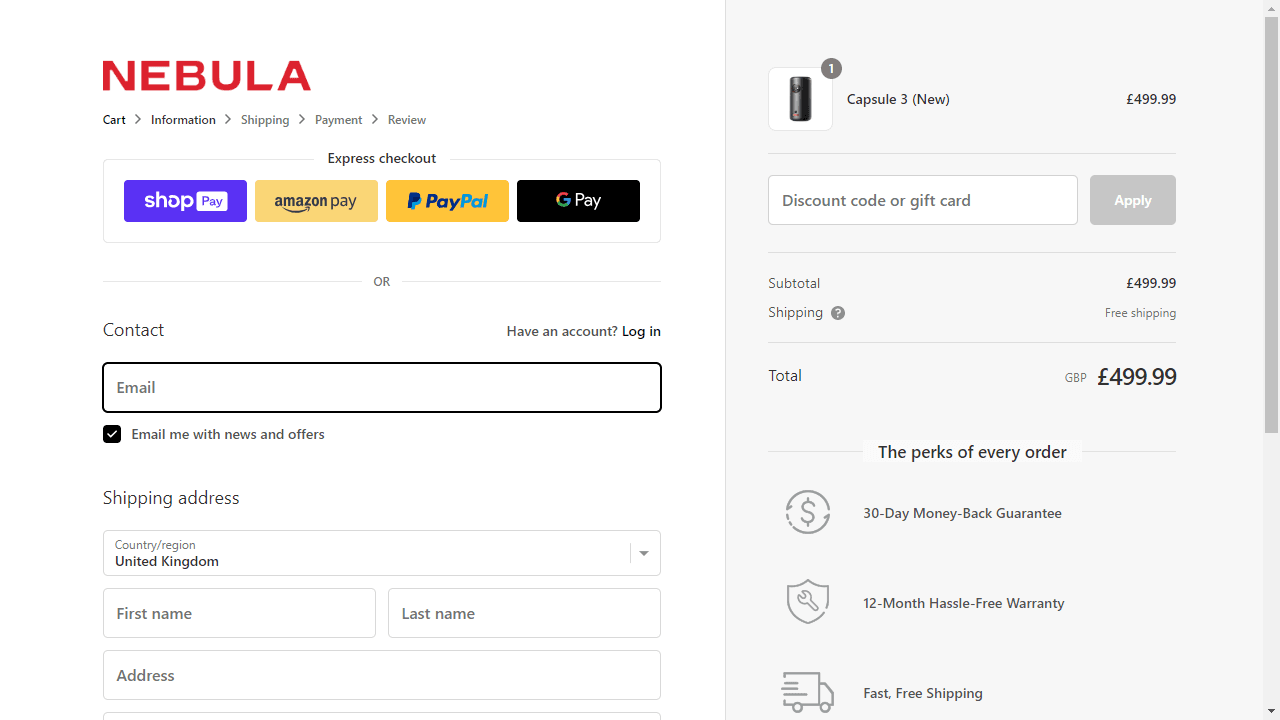 How to apply Nebula UK coupon code